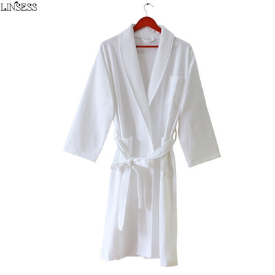 Vahvlitega puuvillasest hommikumantlikomplekt paarile 2tk härra ja proua vannimantlid Talvekuninganna Vahvlivalge supelmantel 2023 Unisex kimono