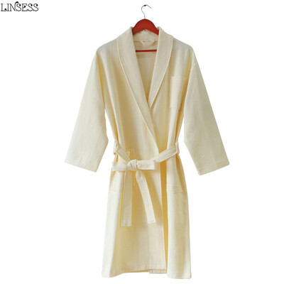 Vahvlitega puuvillasest hommikumantlikomplekt paarile 2tk härra ja proua vannimantlid Talvekuninganna Vahvlivalge supelmantel 2023 Unisex kimono