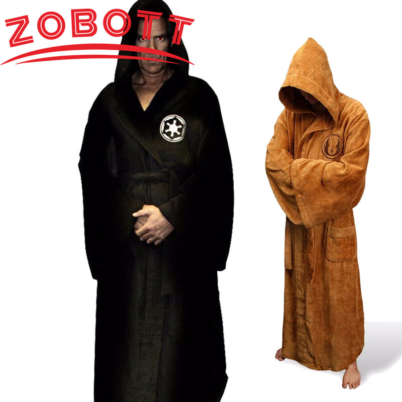 Vyriškas flanelinis chalatas Vyriškas su gobtuvu stora žvaigždė chalatas Jedi Empire vyriškas chalatas žieminis ilgas chalatas vyriškas chalatai namų drabužiai