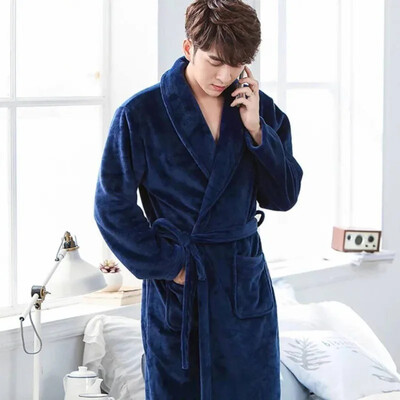 Öösärk vabaaja kimono hommikumantel Hiina meeste vabaaja flanellist draakonkraana hommikumantel Suures suuruses 3XL talvepaks soe magamisriietus