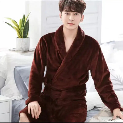 Öösärk vabaaja kimono hommikumantel Hiina meeste vabaaja flanellist draakonkraana hommikumantel Suures suuruses 3XL talvepaks soe magamisriietus