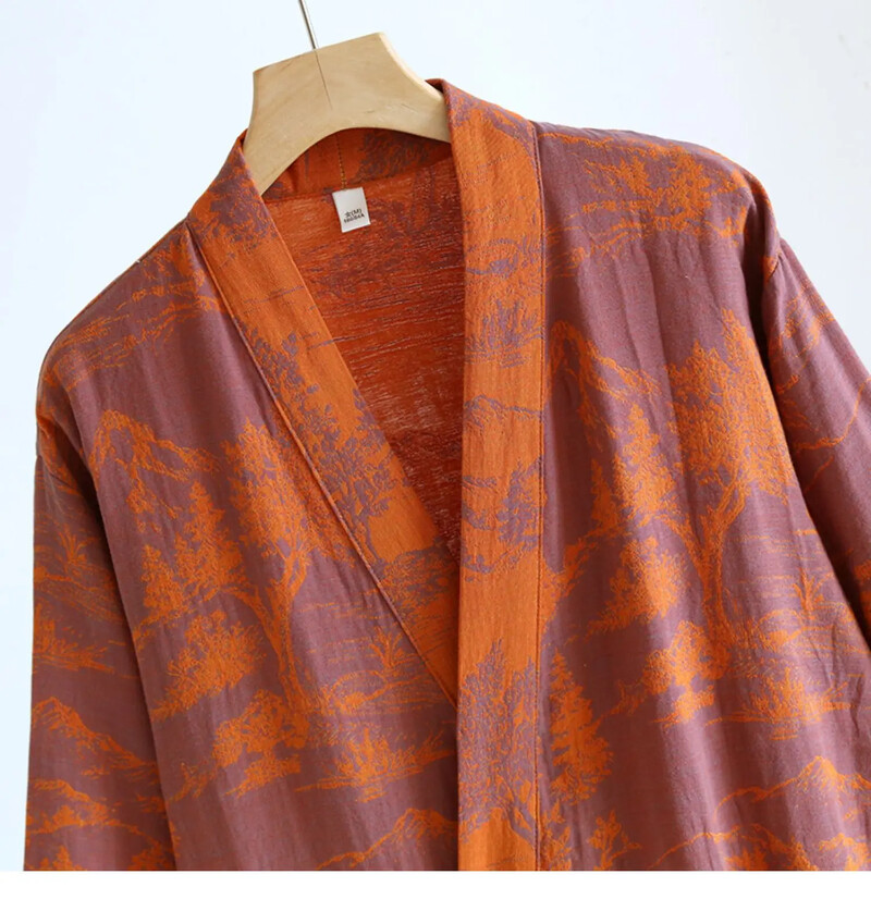 2024 m. laisvalaikio chalatas vyrams Miego drabužiai Naktinis chalatas Vyriškas laisvas chalatas Odai nekenksmingas pižamos Marškiniai Chalatai Vyriški kimono chalatai