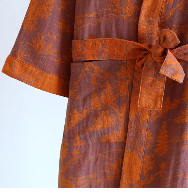 2024 m. laisvalaikio chalatas vyrams Miego drabužiai Naktinis chalatas Vyriškas laisvas chalatas Odai nekenksmingas pižamos Marškiniai Chalatai Vyriški kimono chalatai