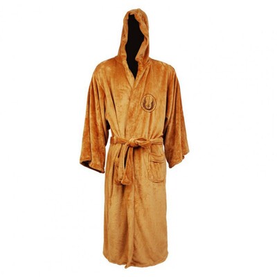 Férfi flanel köntös kapucnis vastag egyszínű, hosszú ujjú otthoni ruha Őszi téli csillagmintás öv hálóing fürdőköpeny