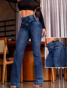 „Streetwear“ moteriški nauji džinsai, nugarėlė, susagstyta sagute priekyje aukštu juosmeniu Džinsai Temperamento Keliaujantys Kasdieniai Patogūs Džinsai