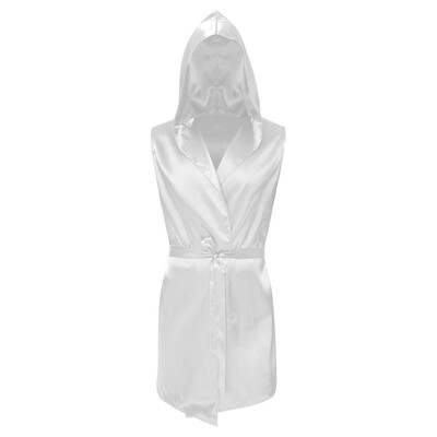 Meeste satiinist hommikumantel siidine hommikumantel magamisriided Luksuslik pidžaamakomplekt kapuutsiga öösärk koos vööga Koduriietega magamisriided pidžaama topsid ülikond