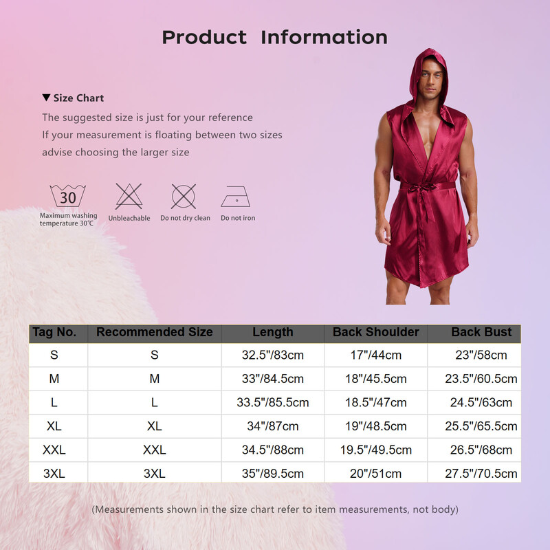 Meeste satiinist hommikumantel siidine hommikumantel magamisriided Luksuslik pidžaamakomplekt kapuutsiga öösärk koos vööga Koduriietega magamisriided pidžaama topsid ülikond