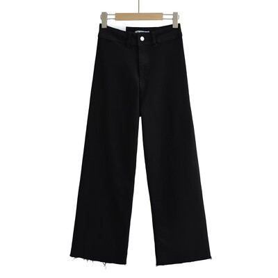 TRAF ZR Hight Street moteriški džinsai Y2k Jean Baggy Moteriški 2024 m. madingi nauji Kpop Cargo aukštu juosmeniu platūs senoviniai kelnaitės, moteriški džinsai