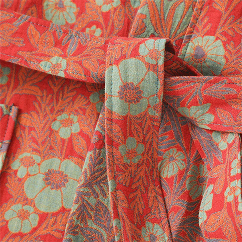 2024 m. vasaros poros chalatas, senoviniai poilsio drabužiai, dvisluoksnis marlės chalatas, vyriškas chalatas, moteriškas V formos kaklelis, kimono miegui