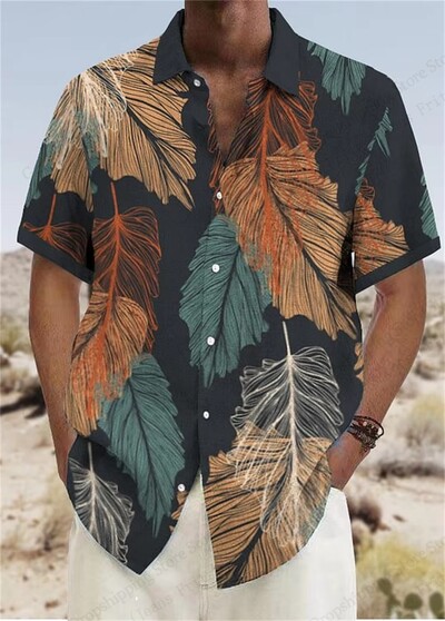 2025 m. Naujos mados veido 3d spausdinimo paplūdimio marškiniai Vasariniai trumpomis rankovėmis Havajų marškiniai Vyriški palaidinės Dideli marškiniai Vyriški drabužiai 5xl