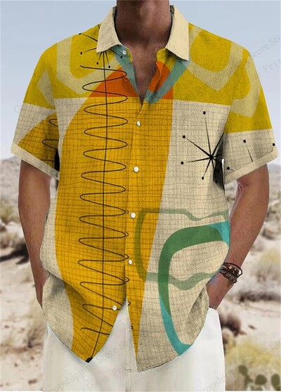 2025 m. Naujos mados veido 3d spausdinimo paplūdimio marškiniai Vasariniai trumpomis rankovėmis Havajų marškiniai Vyriški palaidinės Dideli marškiniai Vyriški drabužiai 5xl