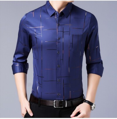 Pavasaris ruduo Nauja mada POLO apykaklės ilgomis rankovėmis Vyriški drabužiai Palaidinė Spausdinti Greitai džiūstantys Trend Button Cardigan Slim Marškinėliai