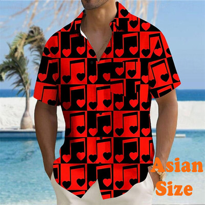 Valentīna dienas vīriešu krekli Ielu romantika ar sirds apdruku krekli ar īsām piedurknēm Pāra apģērbi 2025. gada vasaras ikdienas unisex blūze