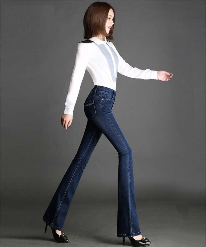 Uued kevadised sügise kõrge vöökohaga naiste teksad Pikad sinised püksid teksapüksid vabaaja pestud vintage kitsad laia säärega teksad