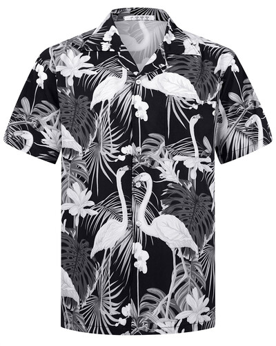 Vasaros mados vyriški havajietiški marškiniai trumpomis rankovėmis, su kokoso medžiu marginti laisvalaikio paplūdimio Aloha marškinėliai, didesnio dydžio 6XL Hombre Ropa