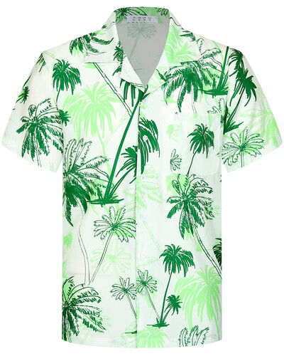 Vasaros mados vyriški havajietiški marškiniai trumpomis rankovėmis, su kokoso medžiu marginti laisvalaikio paplūdimio Aloha marškinėliai, didesnio dydžio 6XL Hombre Ropa
