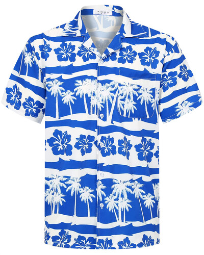 Vasaros mados vyriški havajietiški marškiniai trumpomis rankovėmis, su kokoso medžiu marginti laisvalaikio paplūdimio Aloha marškinėliai, didesnio dydžio 6XL Hombre Ropa