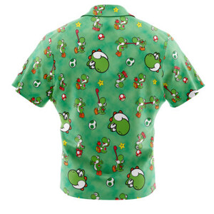 Meeste Jaapani vabaajasärk Suveriided Shine Sprite Mario Bros Sunshine Button Up Hawaii särk