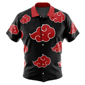 Akatsuki Button Up Hawaiian Shirt Meeste jaapani vabaajasärk, suvine riietus