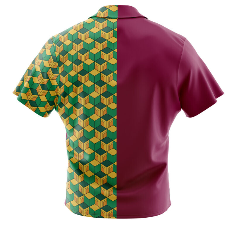 Meeste Jaapani vabaaja särk suveriided Giyu Tomioka Demon Slayer Button Up Hawaii särk