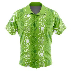 Holiday Getup Luigi Mario Bros Button Up Hawaii särk Meeste Jaapani vabaaja särk Suvine vanemate ja laste rõivad