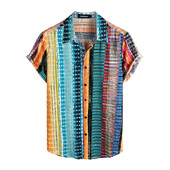 Meeste vabaaja Hawaii lillelised särgid 3D täistrükiga lühikeste varrukatega nööbiga Tropical rannasärgid meestele Camisa Manga Masculina