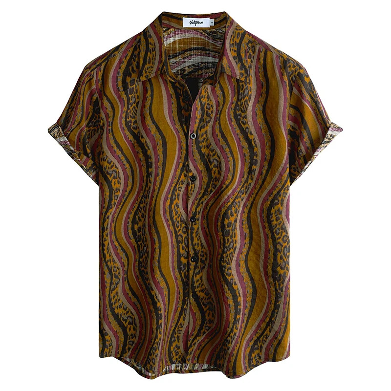 Meeste vabaaja Hawaii lillelised särgid 3D täistrükiga lühikeste varrukatega nööbiga Tropical rannasärgid meestele Camisa Manga Masculina