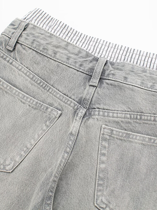 TRAF naiste uued teksad, madala vöökohaga püksid, üksikasjalikud teksad, kahe vöökohaga teksad vabaaja püksid vanad püksid