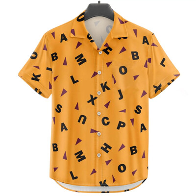 Uus meeste särk 3D väikese mustriga täistrükiga Lühikeste varrukatega särk Ranna vabaaja Hawaii särgid Meestele Lahti suured meesterõivad