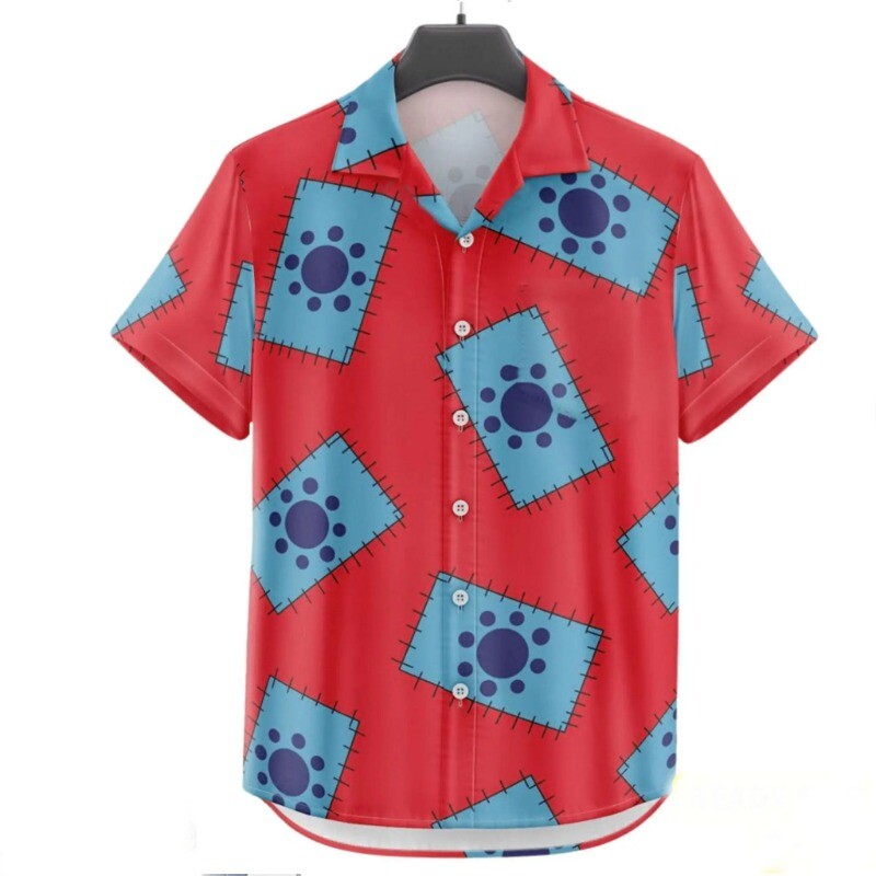 Uus meeste särk 3D väikese mustriga täistrükiga Lühikeste varrukatega särk Ranna vabaaja Hawaii särgid Meestele Lahti suured meesterõivad