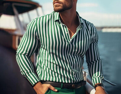 Populiariai parduodamos vyriškos vienspalvės linijos, 3D spausdinti marškiniai su atlapais, madingi laisvalaikio gatvės aukštos kokybės vyriški drabužiai, 2024 m.