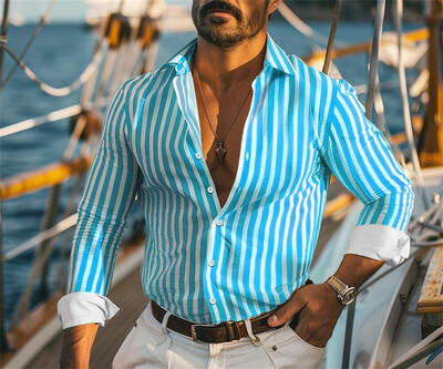 Populiariai parduodamos vyriškos vienspalvės linijos, 3D spausdinti marškiniai su atlapais, madingi laisvalaikio gatvės aukštos kokybės vyriški drabužiai, 2024 m.