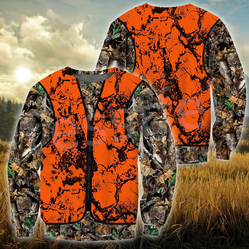 Tessffel 3DPrint Camo Căprior Vânătoare Tatuaj Animal Hunter Bărbați/Femei NewFashion Jacket Zip Funny Hoodies Maneca lungă Streetwear S14