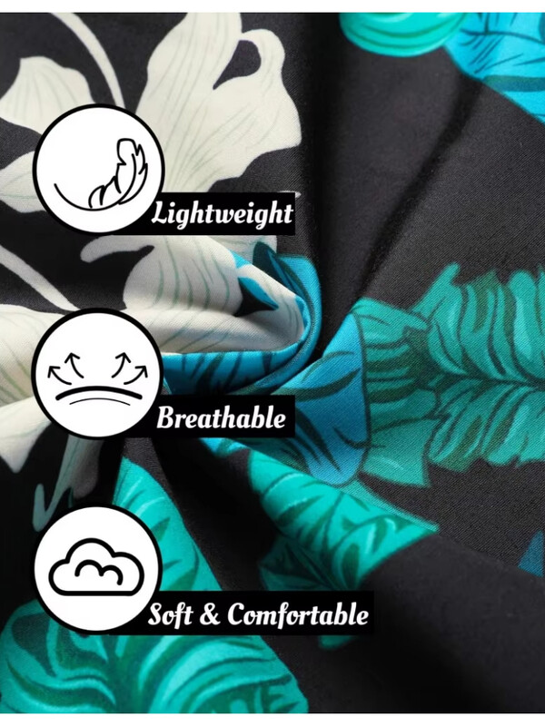 2024 Fashion Ink Bamboo Leaves Kolmemõõtmeline trükiga kraega särk Meeste vabaaja lühikeste varrukatega särk Suvine lahtine poiste särk