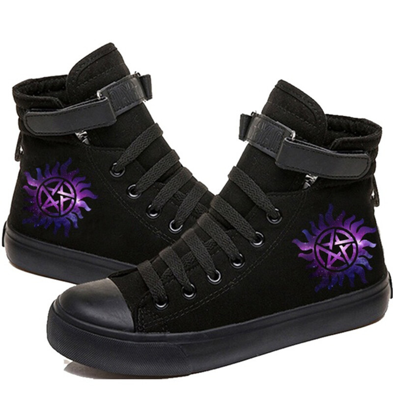 Supernatural TV šovu seriāls Šņorējamas kedas Ikdienas audekla apavi vīriešiem