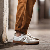 Maden Uus Unisex Saksa Treener vabaajajalatsid Vintage Tossud spordijalatsid Mehed Naiste Nahast tossud meestele Retro Disain Nöör