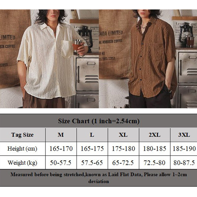 Meeste vabaaja vabad õõnsate varrukatega taskutega särgid Retromood puhkuse-/igapäevased ühevärvilised topid