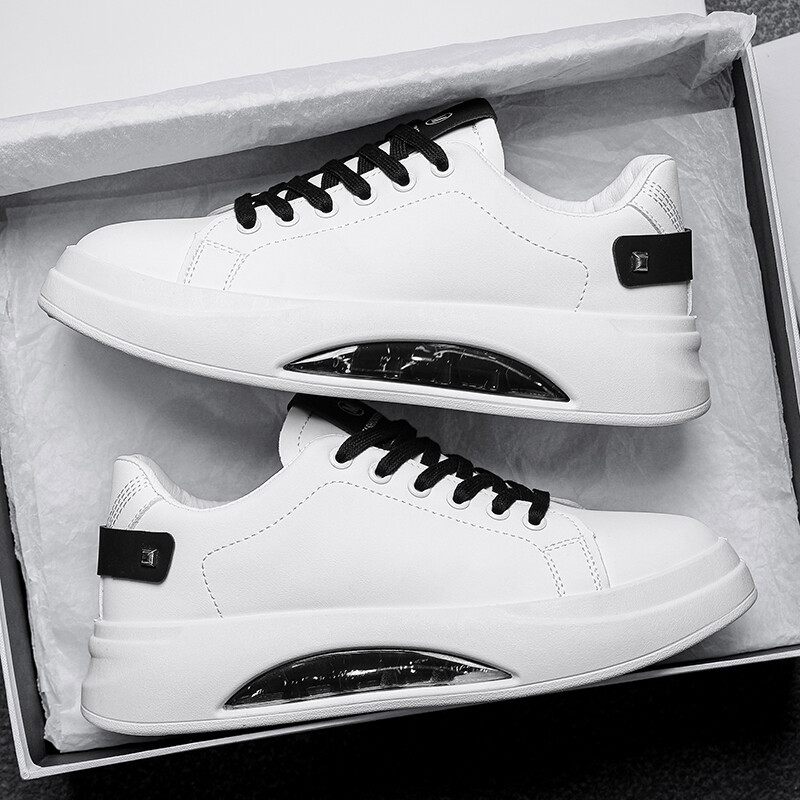 Meeste väikesed valged kingad lõuend kingad kingad tide kingad nahast ülemised hingavad lauajalatsid trend vabaaja kingadega