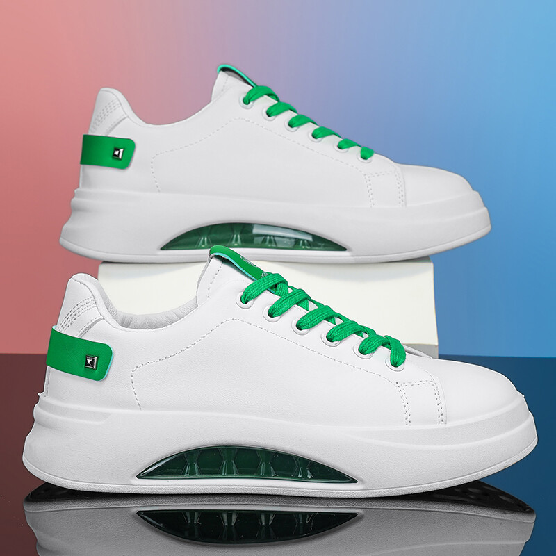 Meeste väikesed valged kingad lõuend kingad kingad tide kingad nahast ülemised hingavad lauajalatsid trend vabaaja kingadega