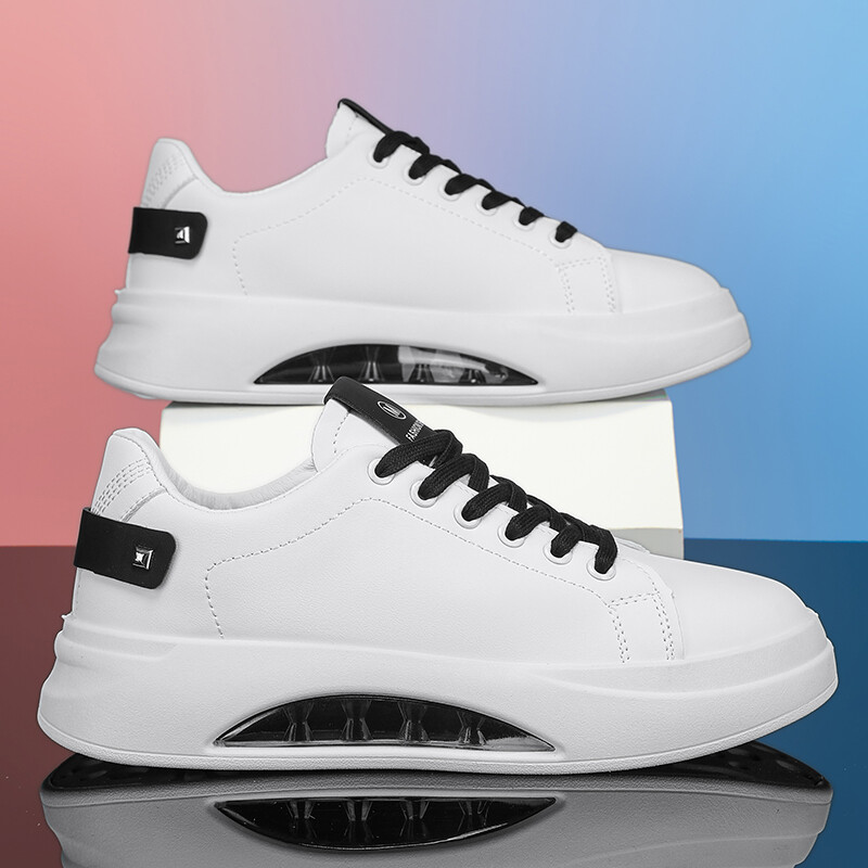 Meeste väikesed valged kingad lõuend kingad kingad tide kingad nahast ülemised hingavad lauajalatsid trend vabaaja kingadega