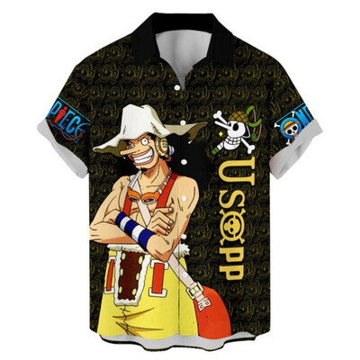 Ühes tükis Hawaii T-särgid – Tony Tony Chopperi hawaii särk IP0717 meeste suvine lühikeste varrukatega trükitud paari särk