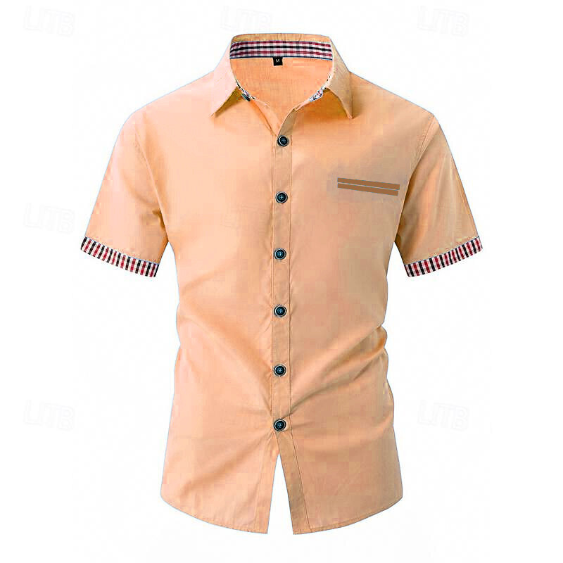 T-särk meeste särgi reväärinupp Hawaii vabaaja moetrend roosa meeste lühikeste varrukatega särk uus pluss suurus 5XL