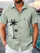 Meeste särgid Linased särgid Vabaaja särgid Suvised särgid Must Valge Roosa Lühikeste Varrukatega Lameda revääriga Suvised vabaajarõivad