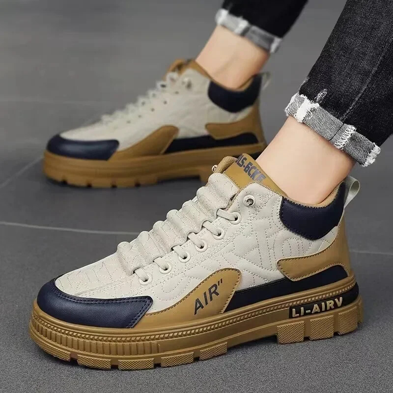 Meeste tossud 2024, kevad-sügismood, kõrge ülaosaga vabaajajalatsid meestele, platvormkinnitusega vulkaniseerivad kingad, meeste tennis Masculino