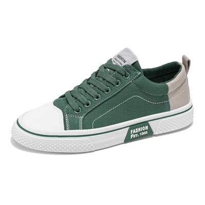 Tudengite lõuendist kingad nelja hooaja pehme tald libisemiskindlad vabaaja kingad noorte mood mitmekülgsed paksu talla kingad meeste kingad