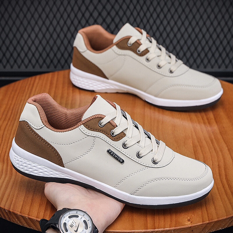 Pu Ādas Vīriešu Apavi Sporta kurpes Trend Ikdienas skeitborda Apavi Vīriešu Sporta apavi Neslīdoši Apavi Vīriešu Vulkanizēti Apavi Vīriešu Sporta apavi