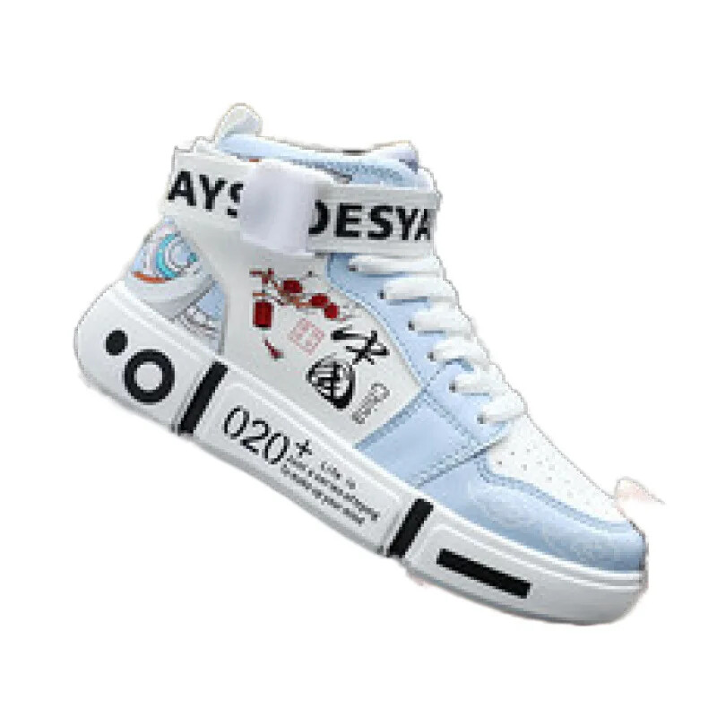 2025 m. naujo stiliaus korėjietiški madingi madingi laisvalaikio sportiniai batai aukšto lygio batai tėvams ir vaikams Jaunimo batai gumos padas poliamidas