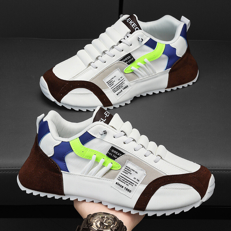 Moebränd tenis meeste vabaaja kunstnahast tossud meeste kiiluga kingad 2025 kevadsuvi hingavad trenažöörid meeste jõusaali jooksujalatsid