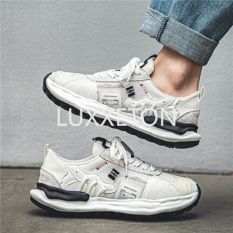 2024. aasta kevad ja sügis, uued meeste hingavad madalad jalanõud hingavad vaba aja veetmise mood, lahustallaga libisemisvastased spordijalatsid