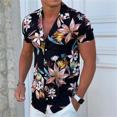 Havaju vīriešu T-krekls 3d Printed Beach Coconut Tree Krekli vīriešiem 5xl Īsām piedurknēm Modes Topi T-krekls Vīriešu Blūze Camisa